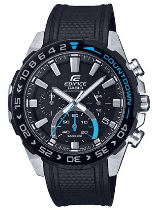 Casio edifice cheap black leather strap