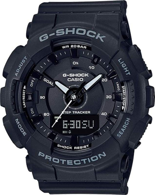 G-SHOCK GMA-S130-1ADR Step-Tracker Analog-Digital Black Women's Watch