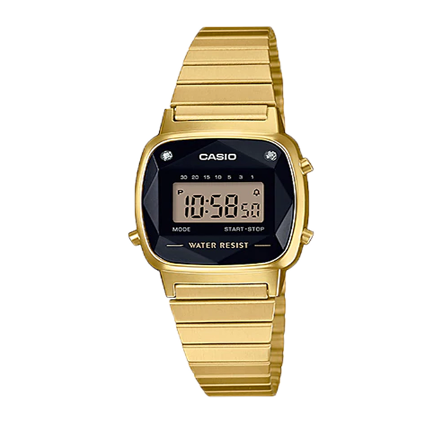 Casio Vintage Ladies Gold tone Stainless Steel Strap Watch LA670WGAD 1DF