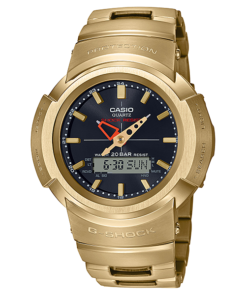 G Shock FULL METAL Gold Mens Watch AWM 500GD 9ADR JUBILEE