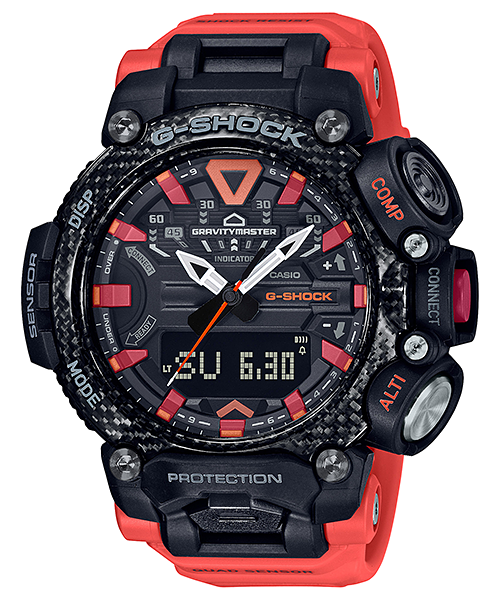 G Shock GRAVITYMASTER Black Red Mens Watch GR B200 1A9DR JUBILEE