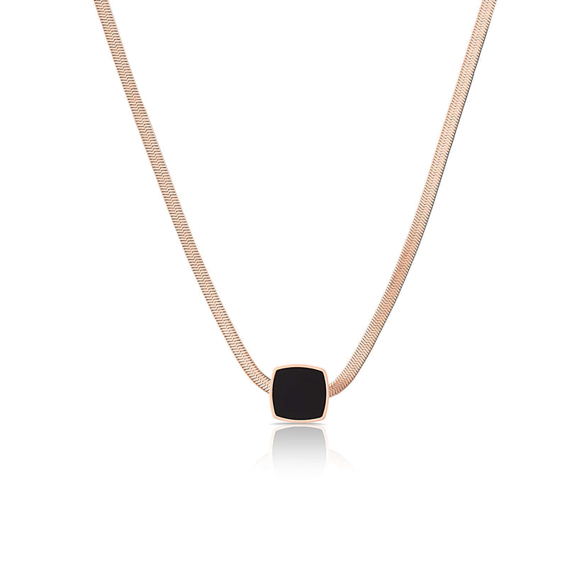 Daniel Klein Women Rose Gold/Black Necklace - DKJ.2.4008-3