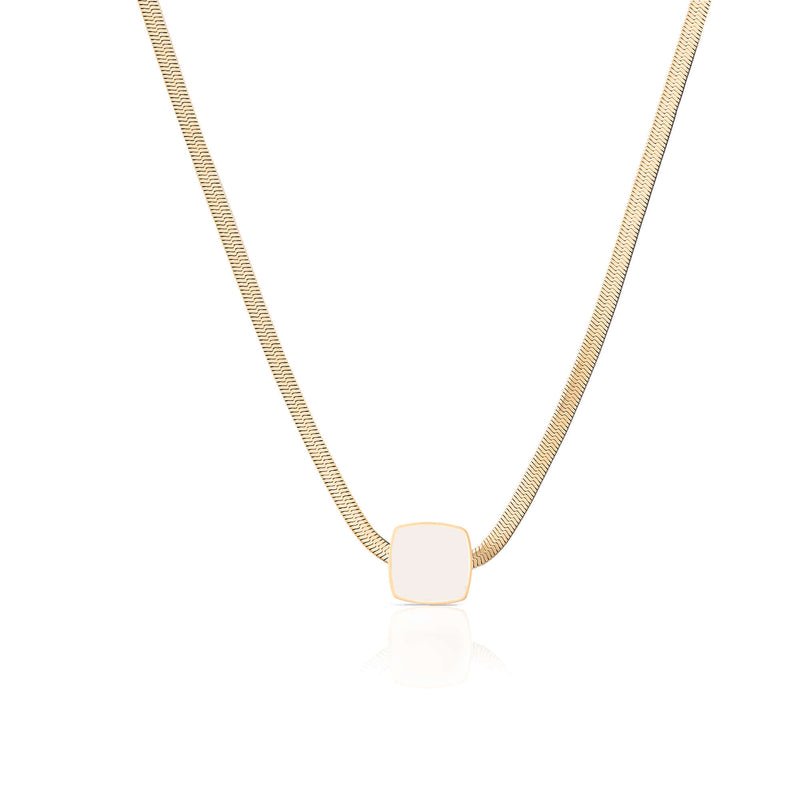 Daniel Klein Women Gold/White Necklace - DKJ.2.4008-4