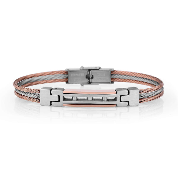 Daniel Klein Men Rose Gold/Steel Bracelet - DKJ.4.2095-3
