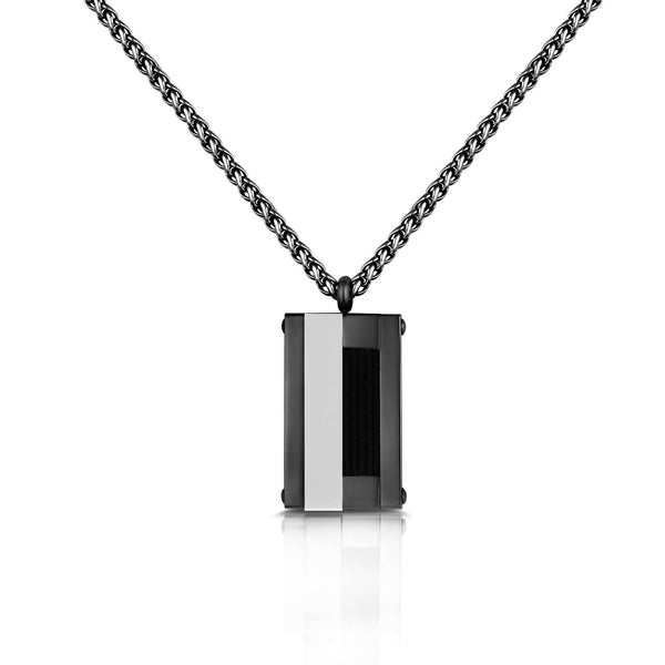 Daniel Klein Men Black/Steel Necklace - DKJ.4.4009-3