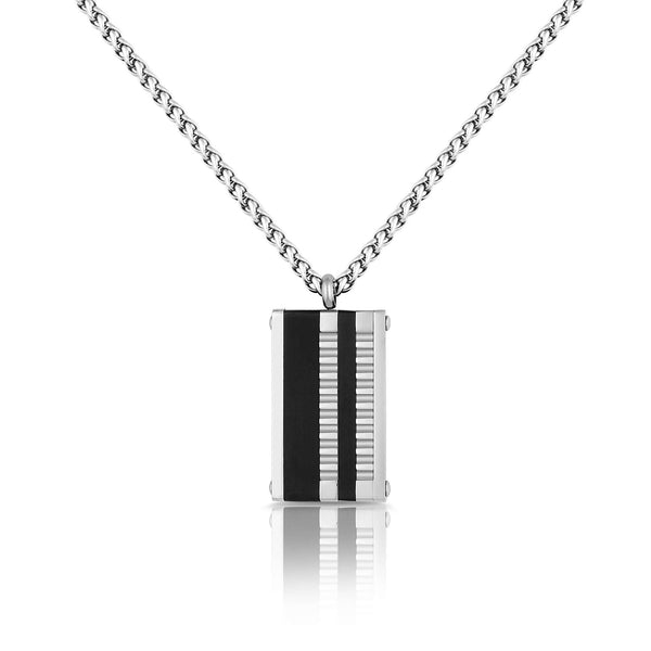 Daniel Klein Men Black/Steel Necklace - DKJ.4.4010-2