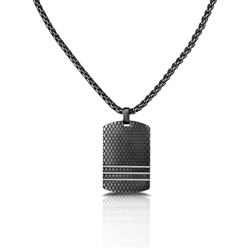 Daniel Klein Men Black/Steel Necklace - DKJ.4.4012-4