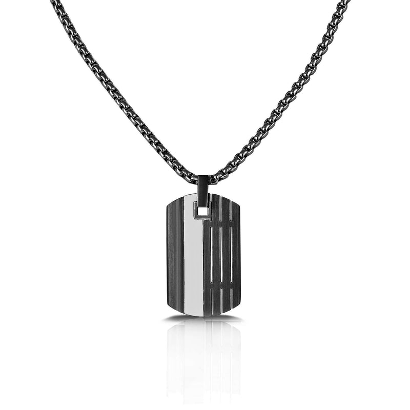 Daniel Klein Men Black/Steel Necklace - DKJ.4.4014-4