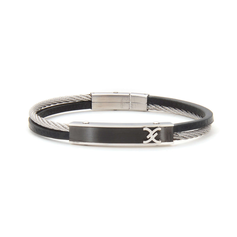 Daniel Klein Men Black/Steel Bracelet - DKJ.6.2103-1