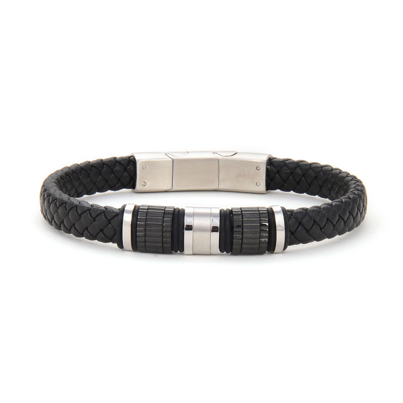Daniel Klein Men Black/Steel Bracelet - DKJ.6.2105-1