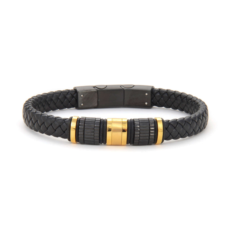 Daniel Klein Men Gold/Black Bracelet - DKJ.6.2105-3