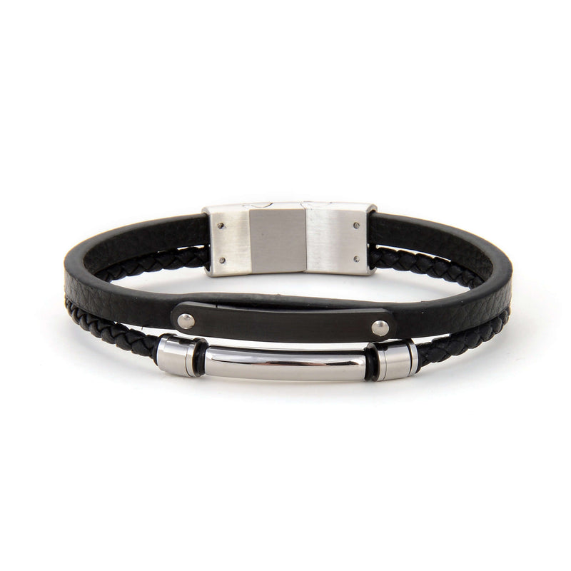 Daniel Klein Men Black/Steel Bracelet - DKJ.6.2106-1