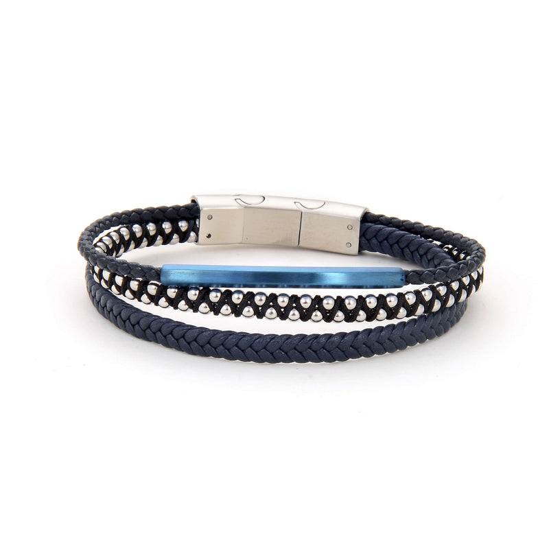 Daniel Klein Men Steel/Blue Bracelet - DKJ.6.2107-2