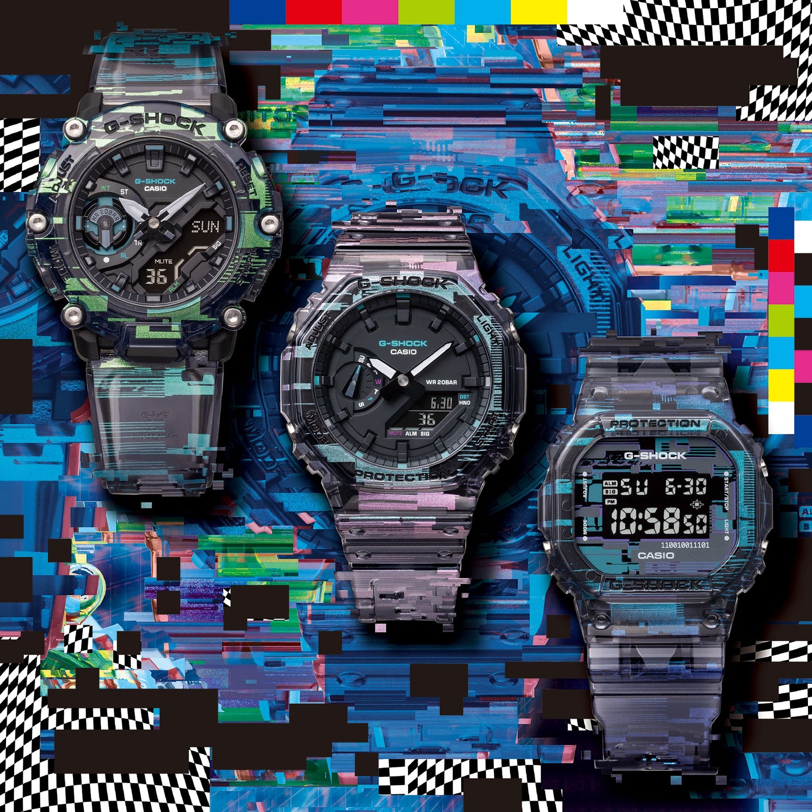 G-SHOCK Mens Digital Glitch Series Watch - GA-2200NN-1ADR