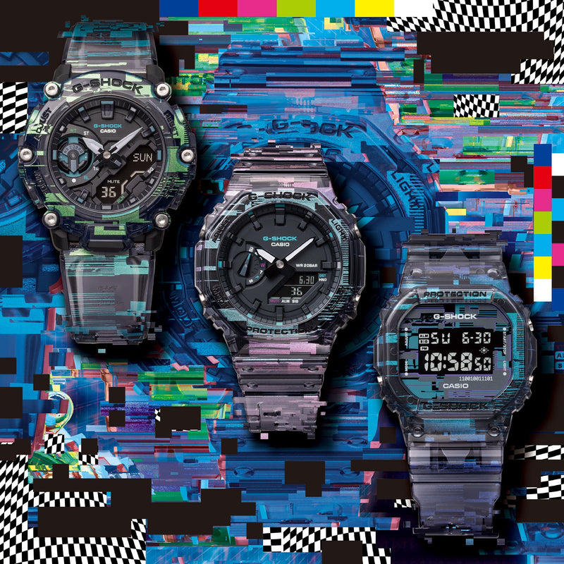 G-SHOCK Mens CasiOak Digital Glitch Series Watch - GA-2100NN-1ADR