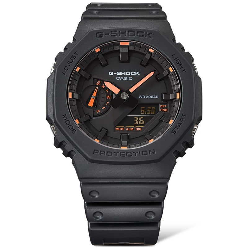 G-SHOCK Mens CasiOak Neon Accent Series Watch - GA-2100-1A4DR