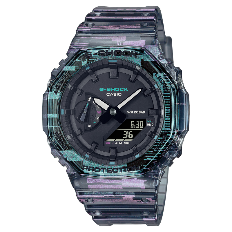 G-SHOCK Mens CasiOak Digital Glitch Series Watch - GA-2100NN-1ADR