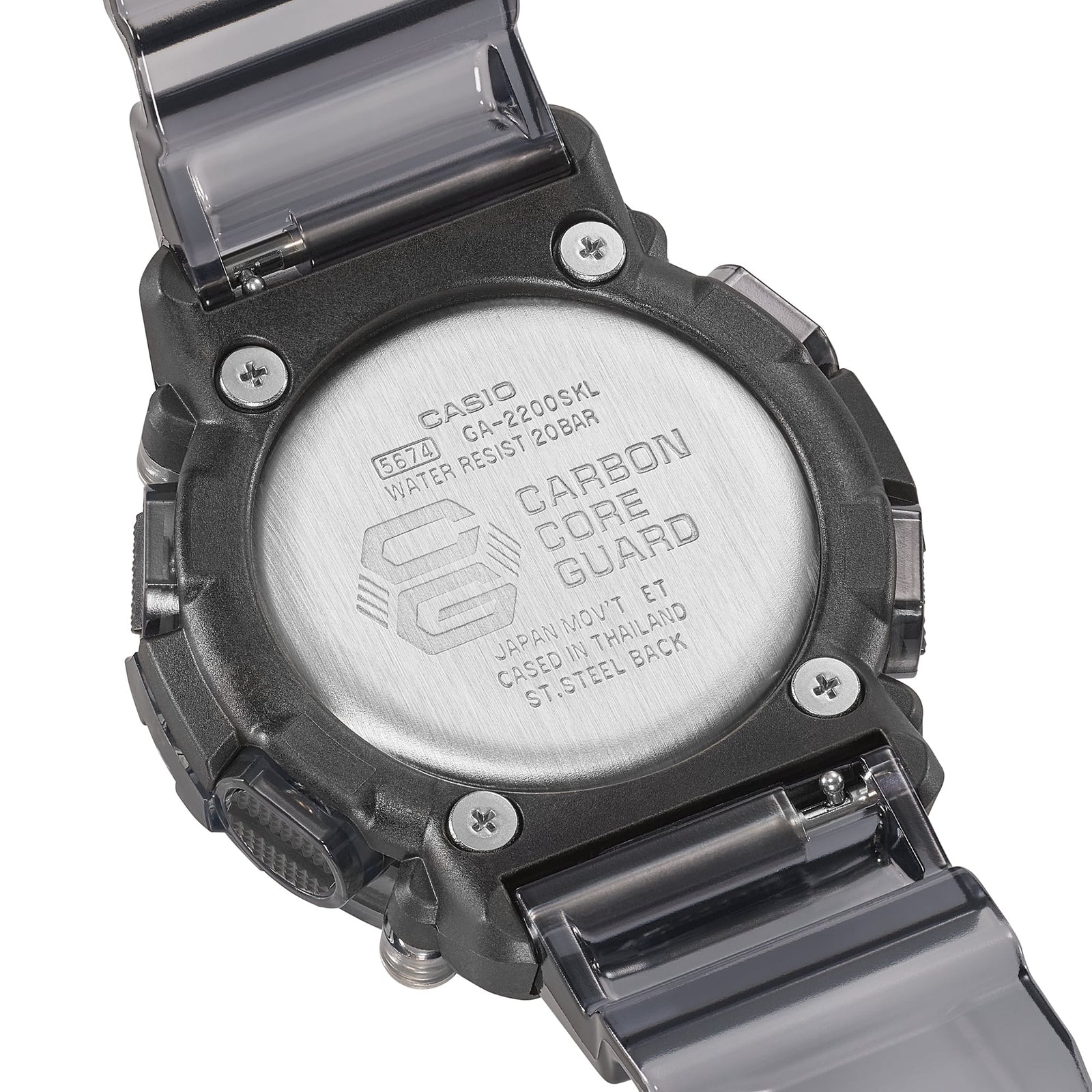 専用G-SHOCK Sound Wave ブラックスケルトン GA-2200SK g-shock-ga2200-sound-waves-