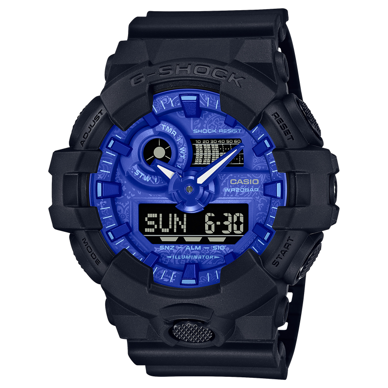 G-SHOCK Mens Blue Paisley Series Watch - GA-700BP-1ADR