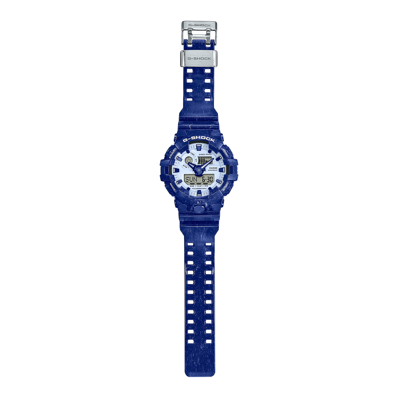 G-SHOCK Mens Blue White Porcelain Series Watch - GA-700BWP-2ADR