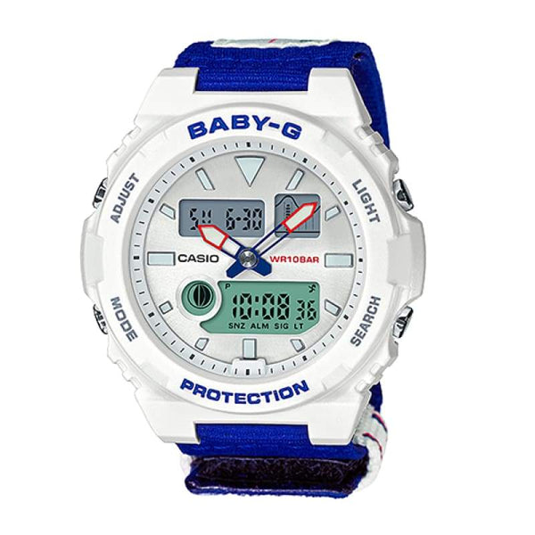 BABY-G BAX-125-2ADR Analog-Digital White & Blue Women's Watch