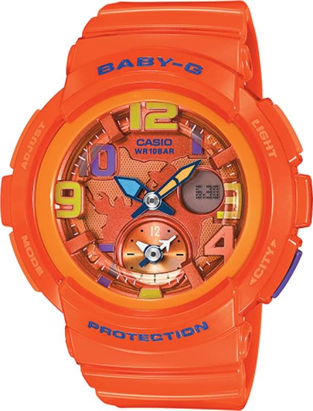 BABY-G BGA-190-4BDR Analog-Digital Orange Women's Watch