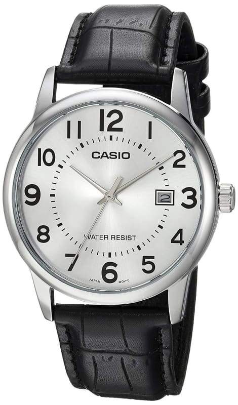 CASIO MTPV002L7BUDF Leather Men's Casual Analog Watch