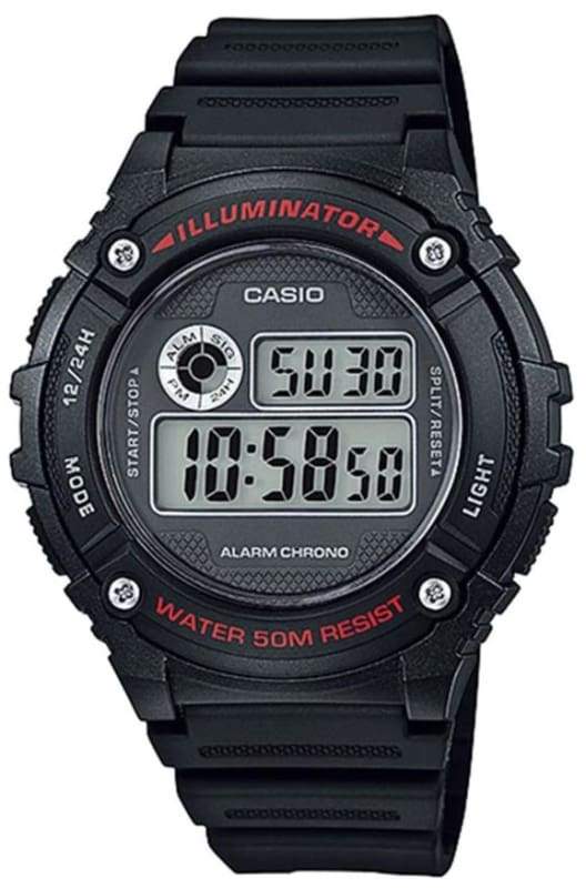 CASIO W216H1AVDF Men's Digital Black Sporty Watch