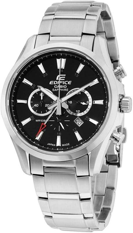 EDIFICE EFB-504JD-1ADR Chronograph Quartz Stainless Steel Black Dial Men's Watch