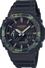 G-SHOCK Analog-Digital 'CasiOak' Camouflage Bezel Mens Watch - GA-2100SU-1ADR