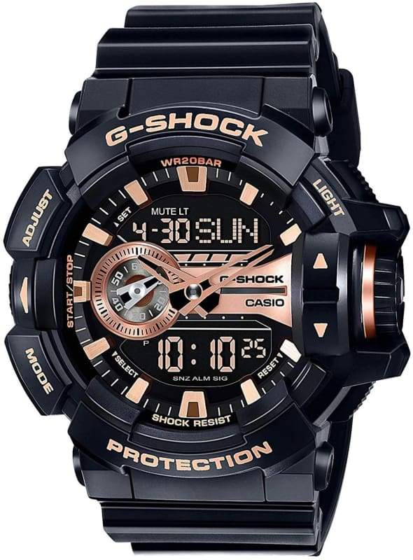 G-SHOCK GA-400GB-1A4DR Analog-Digital Black & Rose Gold Men's Watch