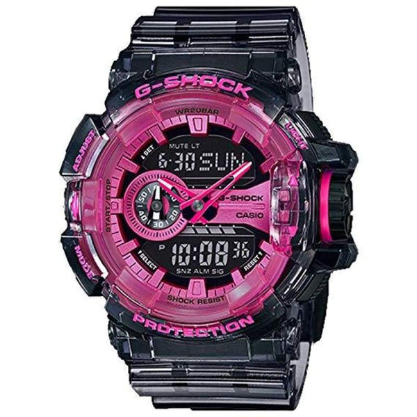 G-SHOCK GA-400SK-1A4DR Skeleton Analog-Digital Black & Pink Men's Watch