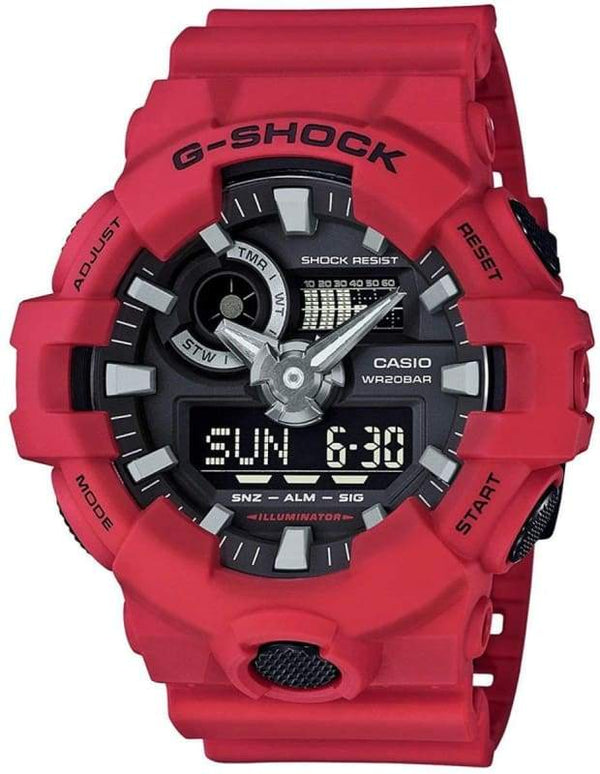 G-SHOCK Analog-Digital Red Mens Watch - GA-700-4ADR