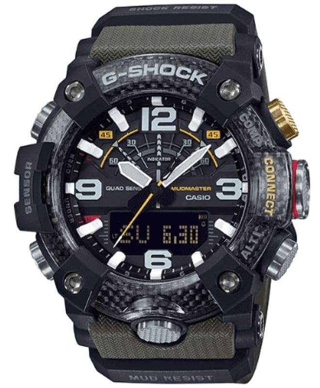 G-SHOCK GG-B100-1A3DR Master of G Mudmaster Carbon Core Black Men's Watch