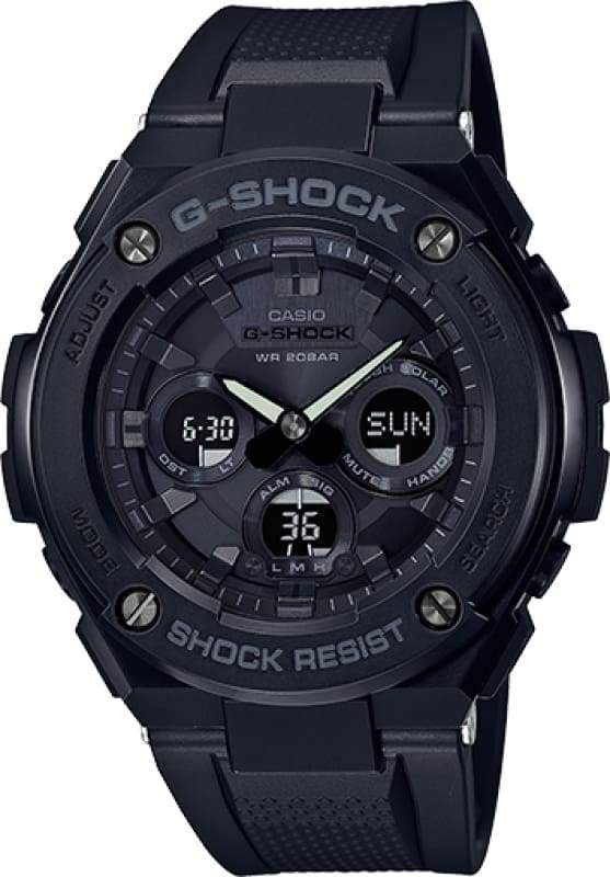 G-SHOCK GST-S300G-1A1DR G-Steel Solar Analog-Digital Black Men's Watch