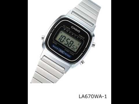 Casio Vintage Ladies Silver-tone Stainless Steel Strap Watch - LA670WA-1SDF