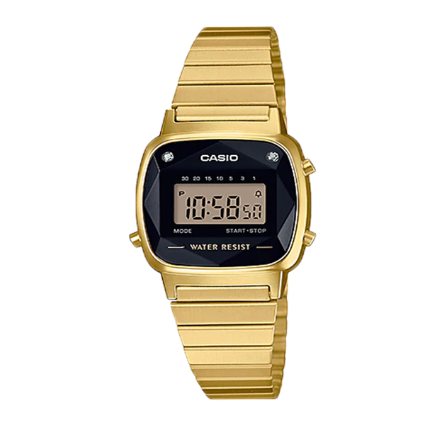 Casio Vintage Ladies Gold-tone Stainless Steel Strap Watch - LA670WGAD-1DF
