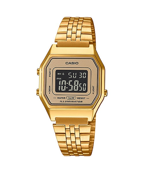 Casio Vintage Ladies Gold-tone Stainless Steel Strap Watch - LA680WGA-9BDF