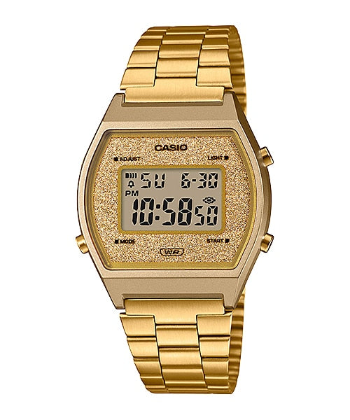 Casio Vintage Unisex Gold-tone Stainless Steel Strap Watch - B640WGG-9DF