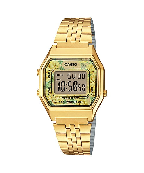 Casio Vintage Ladies Gold-tone Stainless Steel Strap Watch - LA680WGA-9CDF